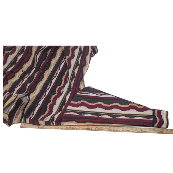 Vtg Wrangler Long Sleeve Shirt Sz‎ XL Snap Aztec Rodeo Cowboy Western Southwest - Picture 12 of 12